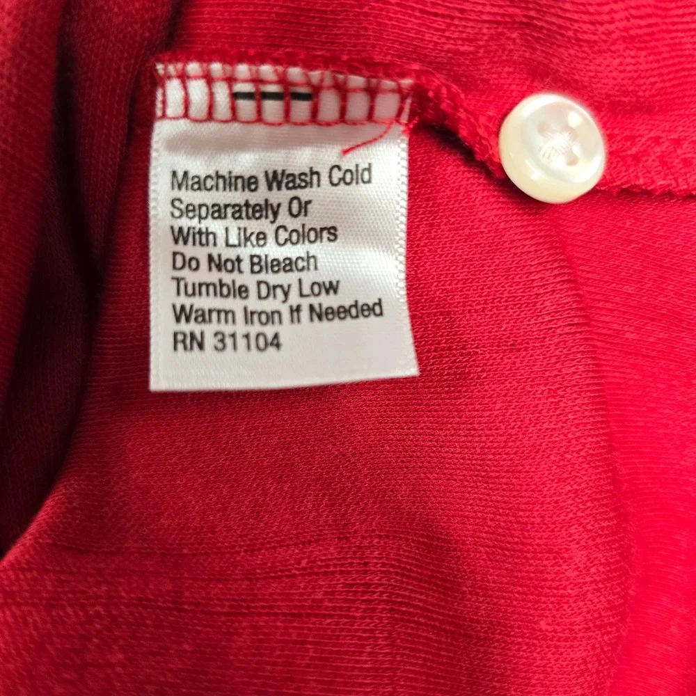 Saddlebred Mens XXL Red Long Sleeve Collared Polo Shirt Textured NWT Pullover - Picture 10 of 11